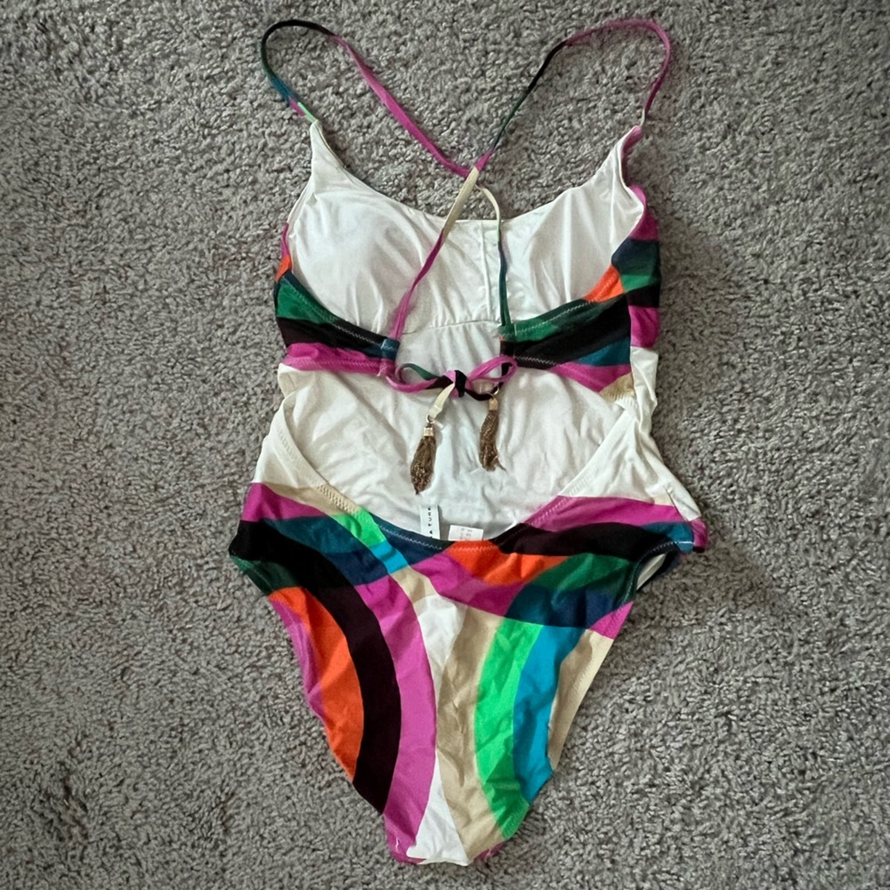 NWOT Trina Turk Kaleidoscope One Piece Swimsuit Size 8 - Picture 6 of 8